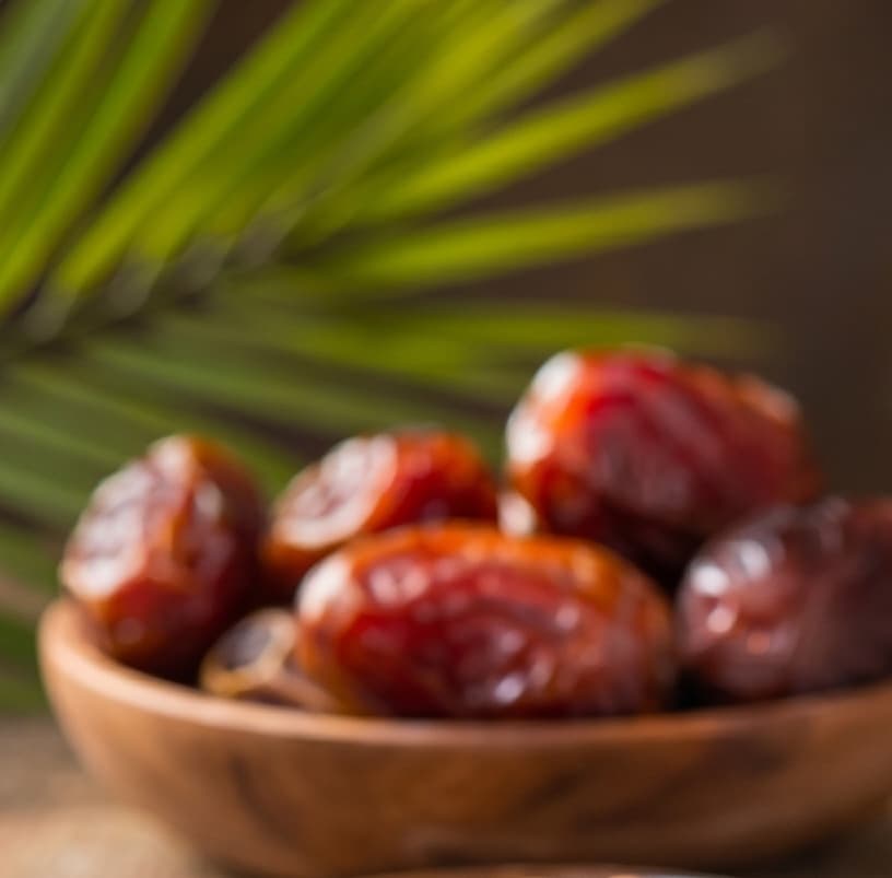 Pure Dates natural date products on a Moroccan table
